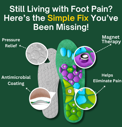 KiSole for Foot Pain with Magnetic Acupressure Insoles